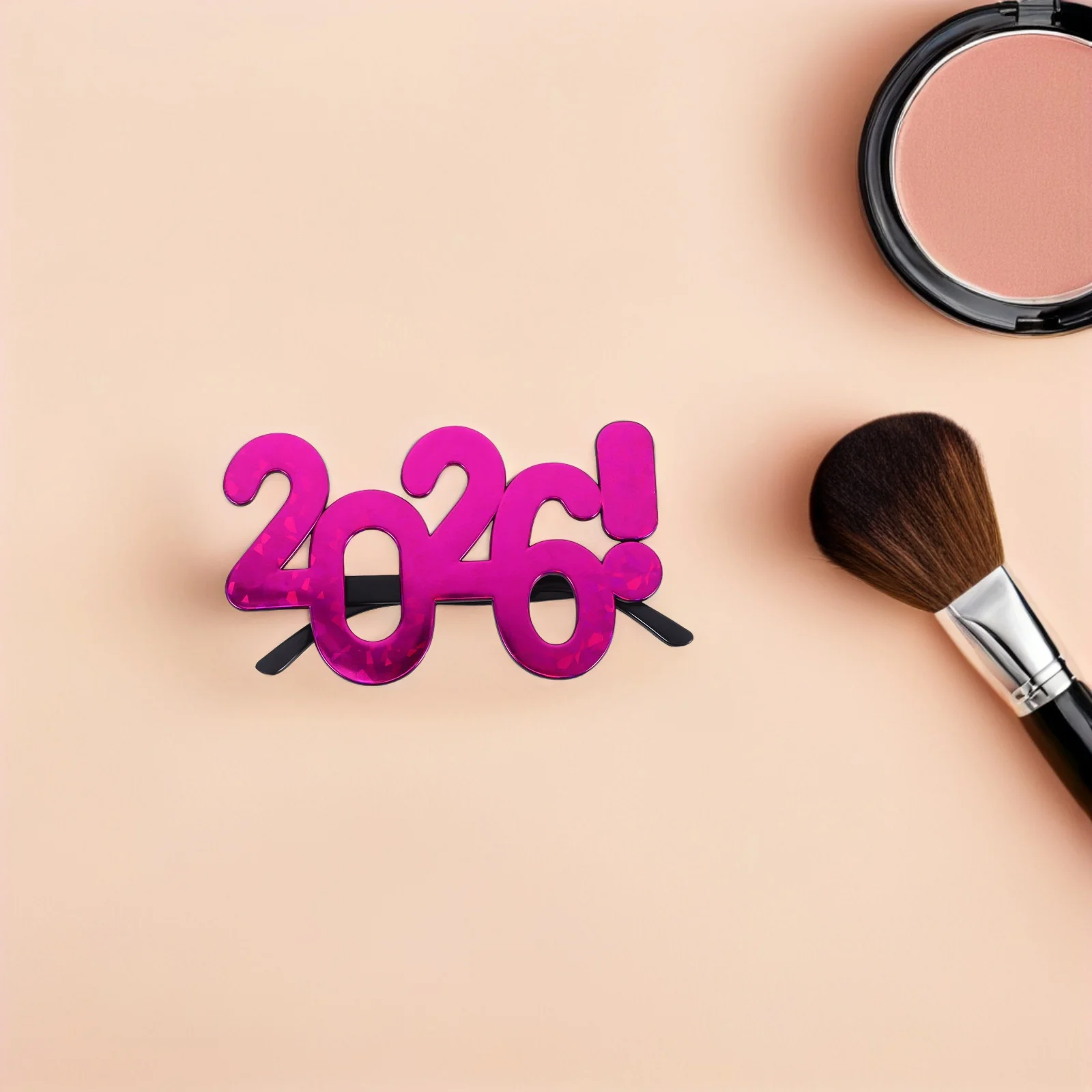 

6Pcs 2026 Party Eyeglasses Lightweight Rhinestone Graduation Glasses New Year Photo Accessories Party Number Eyeglasses