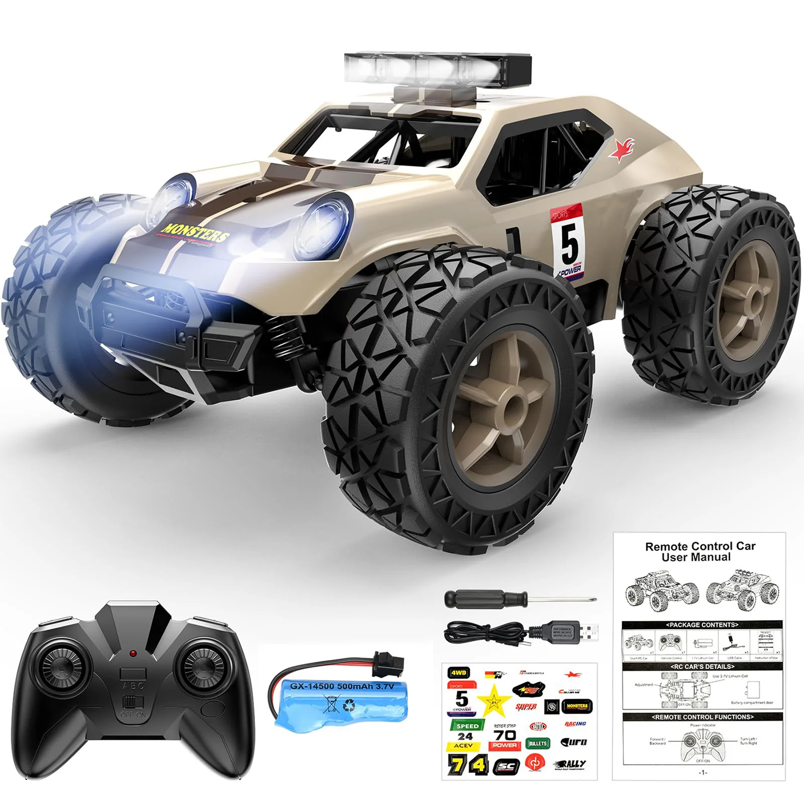 

New remote control car full scale throttle 1/20 small high-speed remote control car single battery life 25 minutes speed 25/km