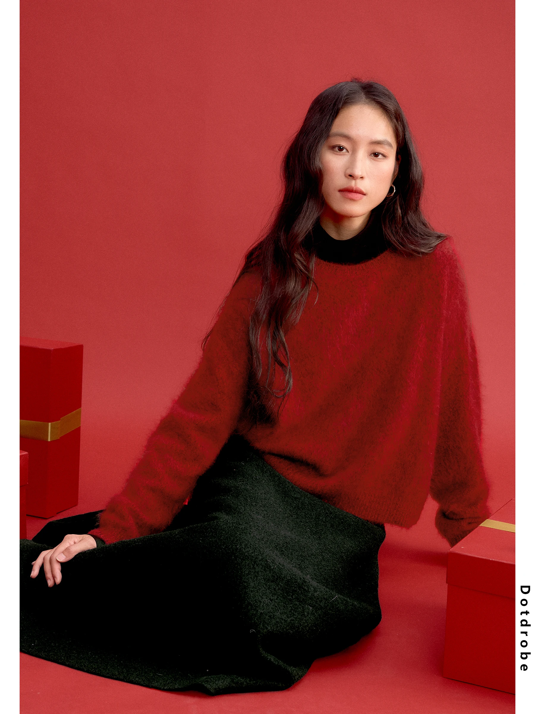 

Soft Cozy 00 Wool Knitted Sweater Women's round Ne Pullover Autumn Winter Thiened Long Sve Casual Sle Knitwear