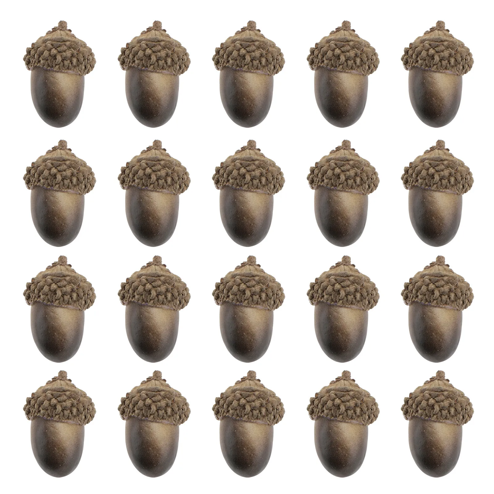 20Pcs Exquisite Artificial Acorns Fine Craftsmanship Christmas Halloween New Year Home Kitchen Garden Decor Artificial Acorns