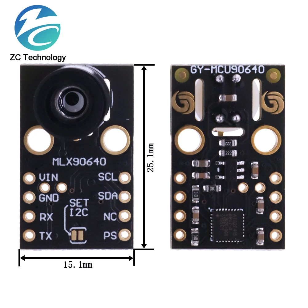 Imagem -03 - Imagem Térmica Infravermelha Sensor de Temperatura ir Matriz Infravermelha Termométrico Dot Matrix Módulo Mlx90640 32x24