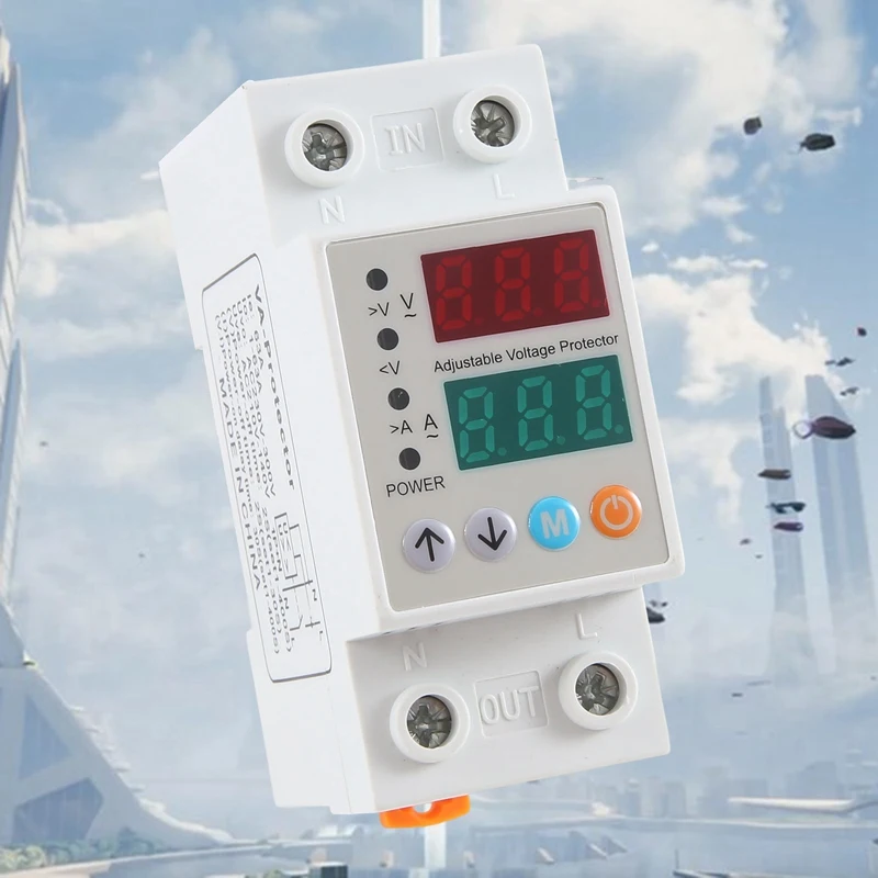 DIN-63AVAP 과전압 저전압 보호대, 자체 복귀 전압 과부하 전류 제한, 자동 리셋 리클로저, 내구성