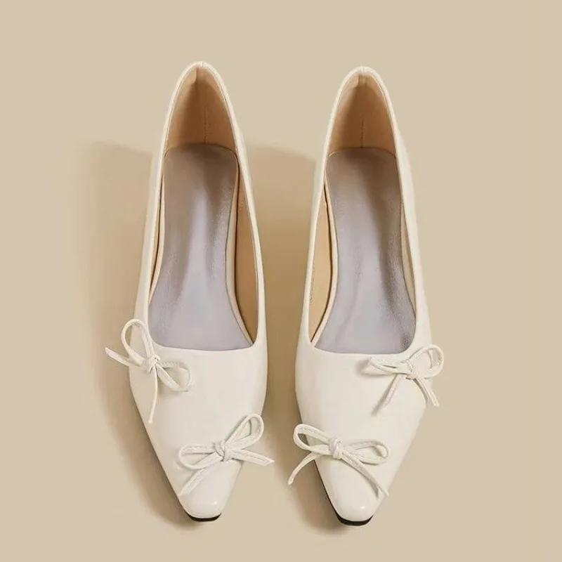 Sepatu Slip-On Ujung Runcing 2026 Hak Rendah Model Komuter Mulut Rendah Nyaman