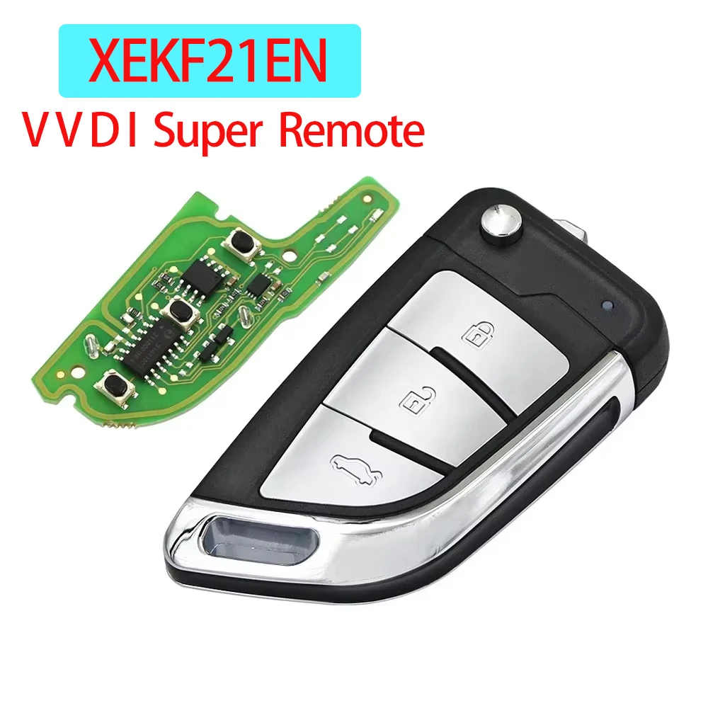 

Xhorse XEKF21EN VVDI Super Remote Folding Flip Smart Универсальный автомобильный ключ с чипом XT27A01 XT27A66 для VVDI2/VVDI Key Tool Max