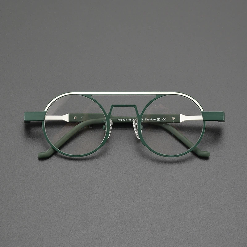 High Quality Colorful Titanium Small Round Frame Glasses Trendy Retro Eyeglasses Customize Myopia Optical Glasses