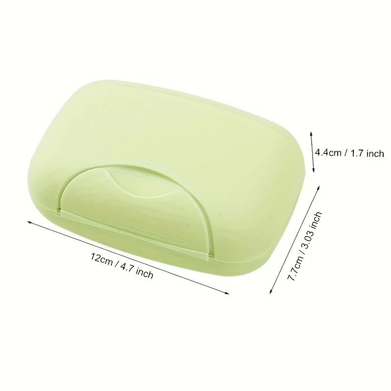 1pc Durable PP Material Portable Soap Dispenser with Lid, Soft Color Series, Travel And Bathroom Soap Dish, Easy-Open Design