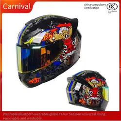 Retro motorcycle men's summer personality full helmet ladies electric streetcar helmet helmet four seasons