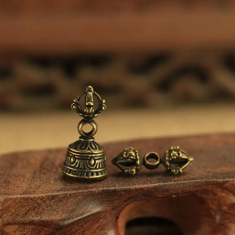 Tibetan style handmade bronze diamond bell and pestle DIY Bodhi Buddha bead bracelet back cloud counter accessories