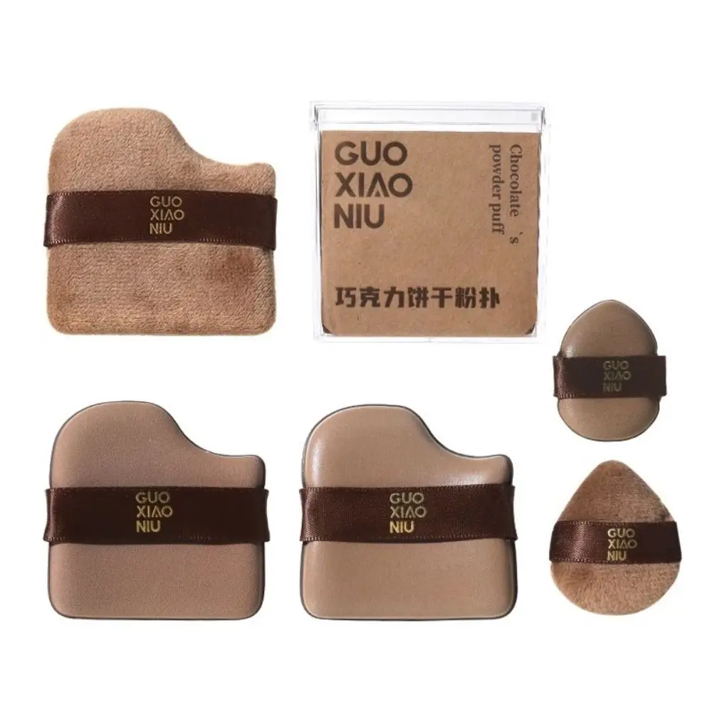 6 unids/caja Mini uso húmedo seco maquillaje licuadora Puffs herramienta de maquillaje de doble cara Puff en polvo herramienta cosmética para belleza de mujer