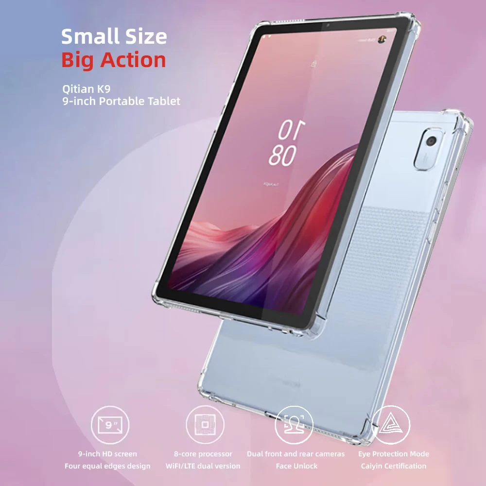 Lenovo Tab K9/M9 Tablet 4G LTE Global ROM 9 pollici MTK G80 Octa-core 4GB 64GB Dolby Atmos suono 5100MAH Global PC Pad Con custodia