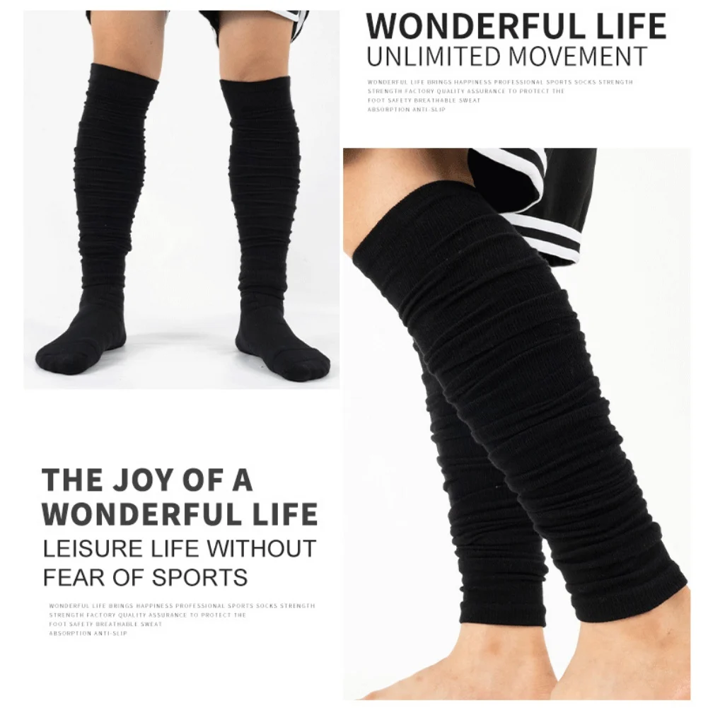 

Sports Calf Protection Outdoor Soccer Pile Socks High Elastic Extra Long Stockings Sports Knee High Socks Tube Sock Youth Adults