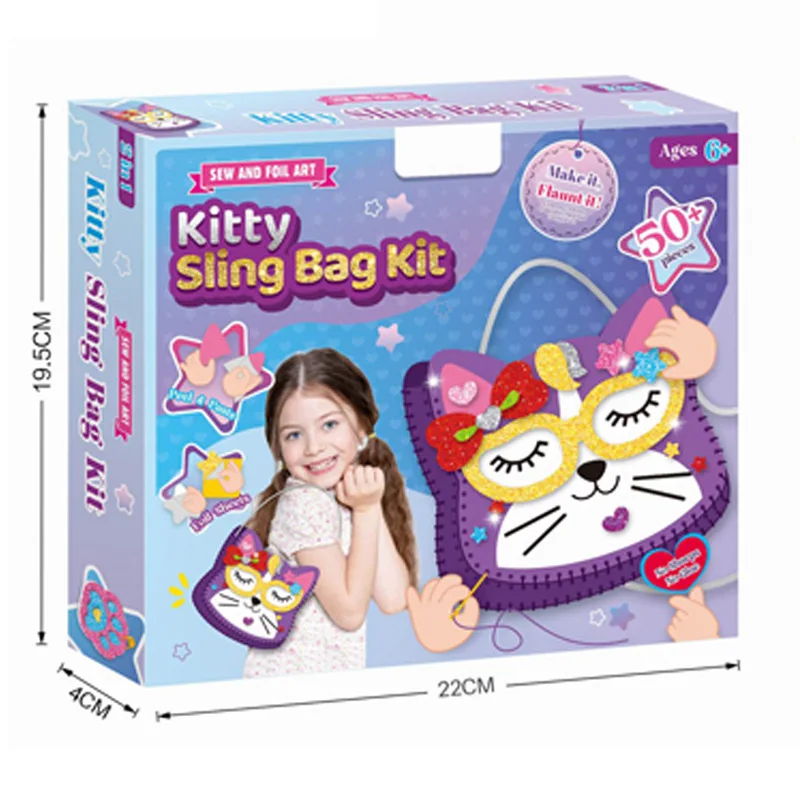 子供用DIY裁縫クラフトキット - 教育的で楽しいプリンセスユニコーンフェルトバッグ