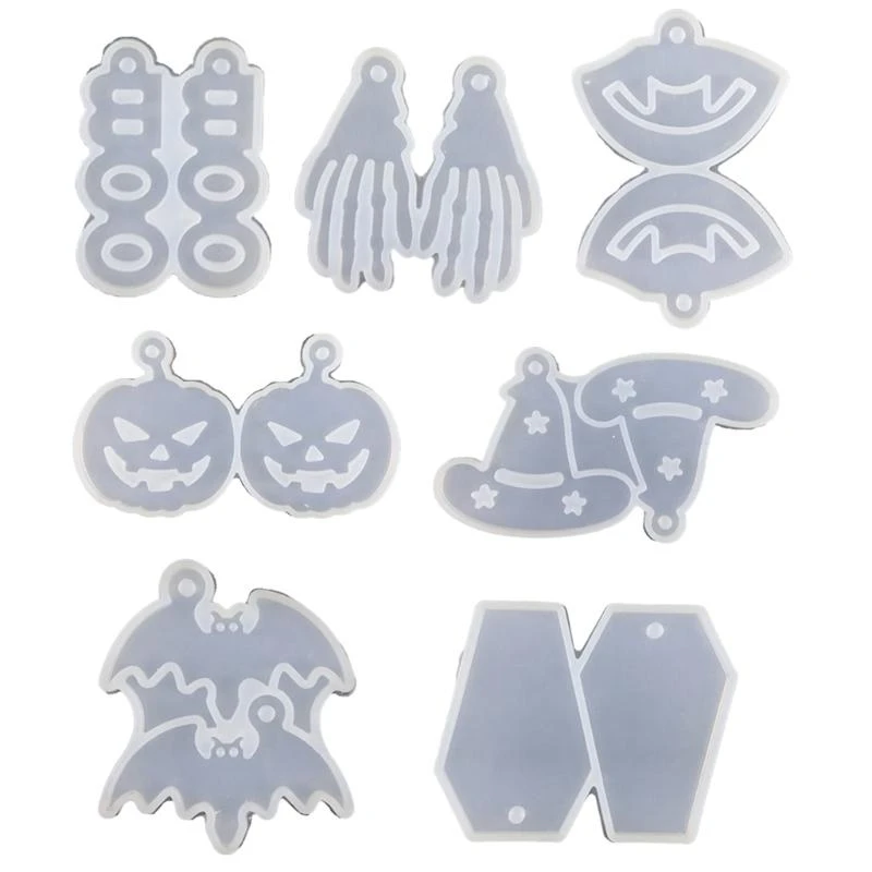 N5KA Halloween Earrings Mold Silicone Earring Mold Earring Jewelry Epoxy Resin Casting Resin Jewelry Making Diy Craft