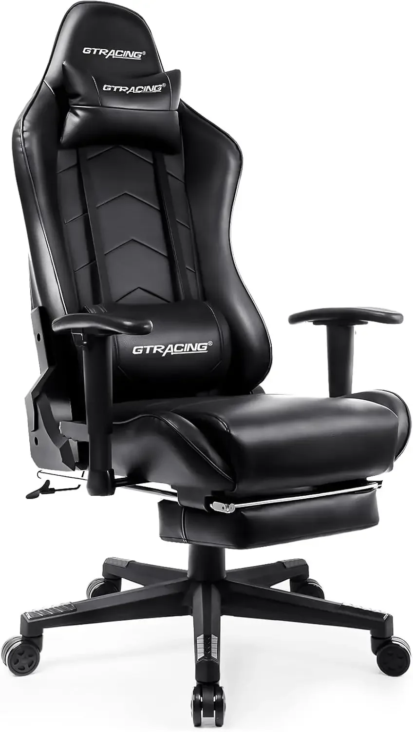 Gaming Chair with Footrest Big and Tall Gamer Chair Office Executive Chair Heavy Duty Adjustable Recliner with Headrest Lumbar