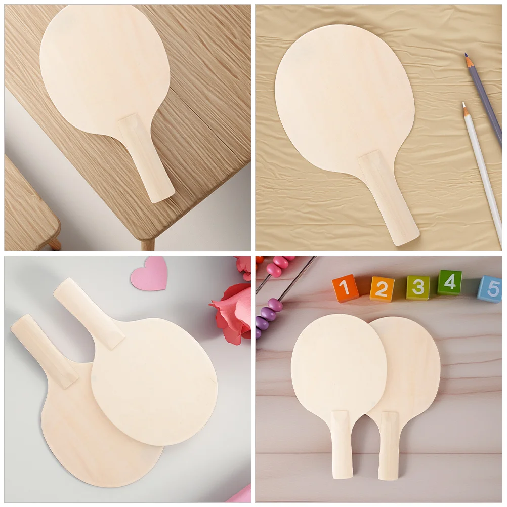 6 قطع من مجداف تنس الطاولة DIY فراغات خشبية غير مطلية، مضارب حرفية خفيفة الوزن ومتينة، مجاديف تدريب رياضية للعبة