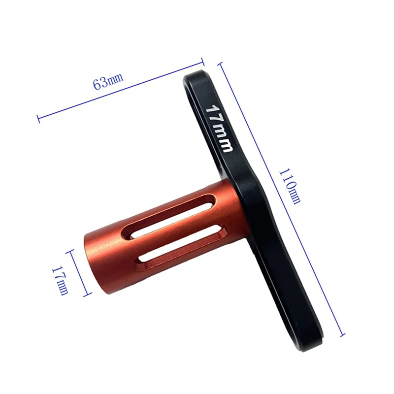 ABUM-4X metal 17mm roda porcas manga hex chave ferramenta para 1:8 fora de estrada rc carro monster truck traxxas x-maxx summit E-REVO