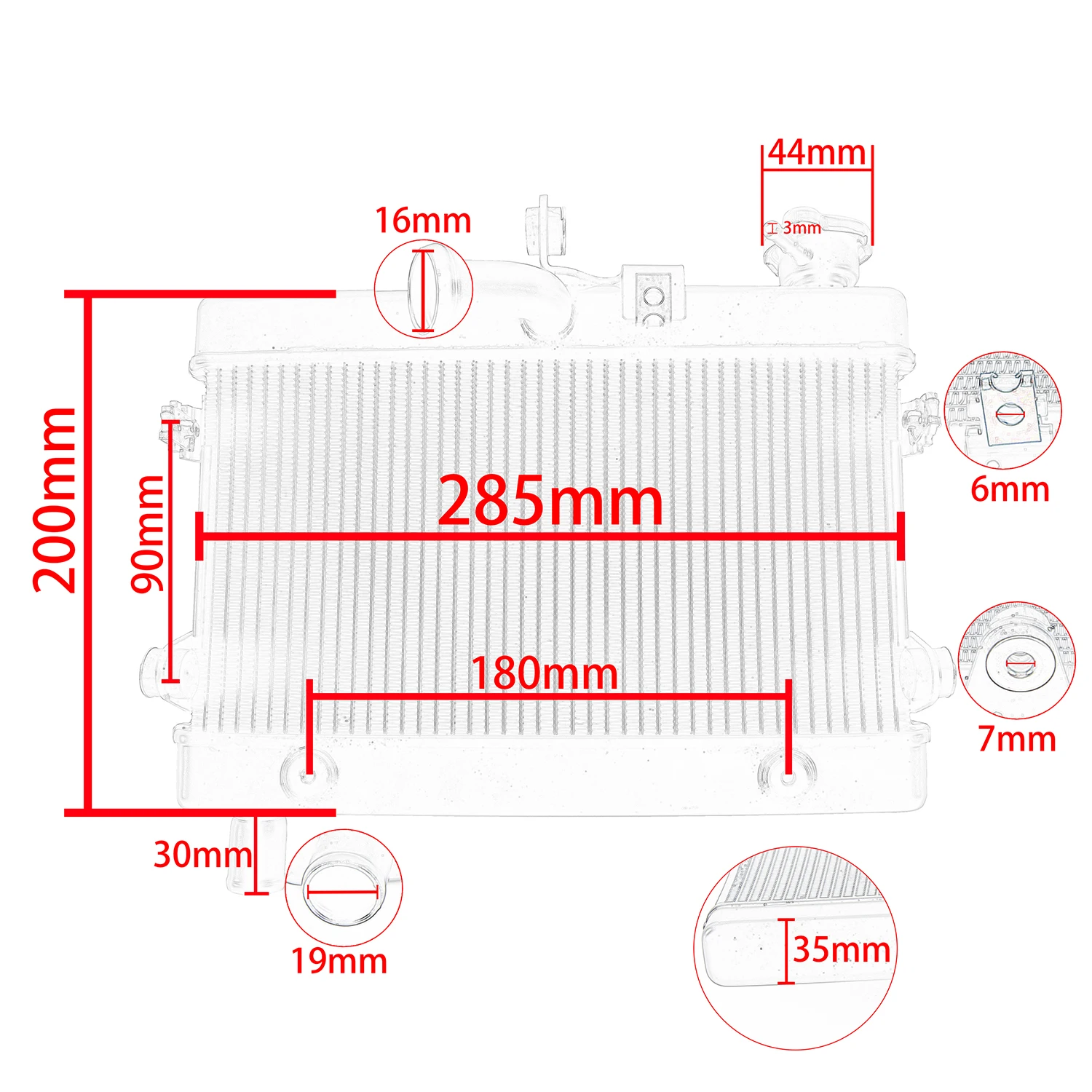 Motocycle Engine Radiator Cooler Cooling For Honda Rebel CMX 500 CMX500 CL500 CL300 2017-2023 2021 2020 2019 2018 Accessories