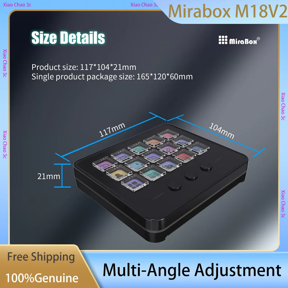 

Mirabox M18V2 Visual Custom Keyboard Stream Dock/Deck for Live Streaming Designer Self-Media Console Computer Peripherals