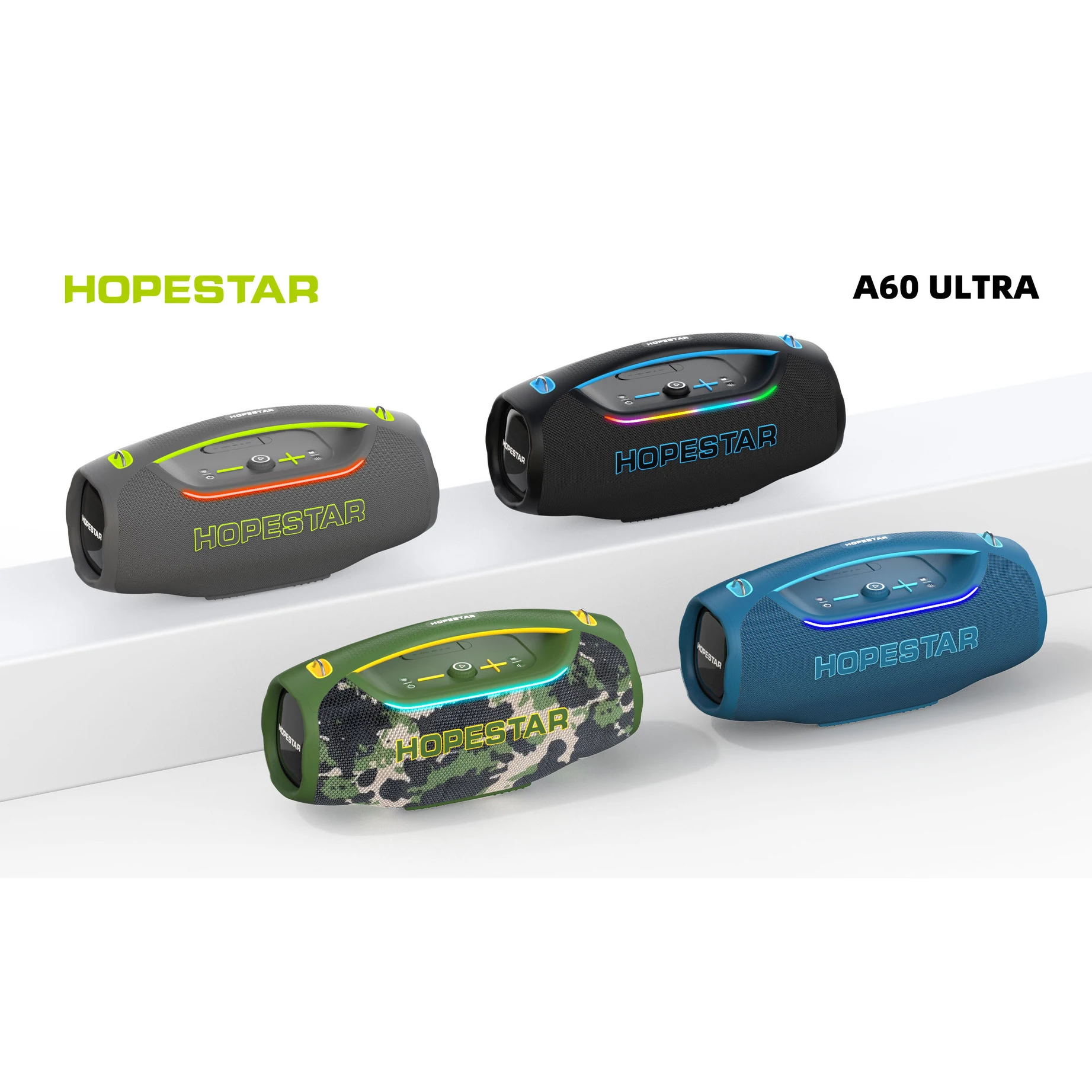 HOPESTAR A60 ULTRA 450W Big Power Wireless Outdoor Portable Party Blue Tooth Subwoofer BT5.4 Guitar Bass Speaker With Microphone