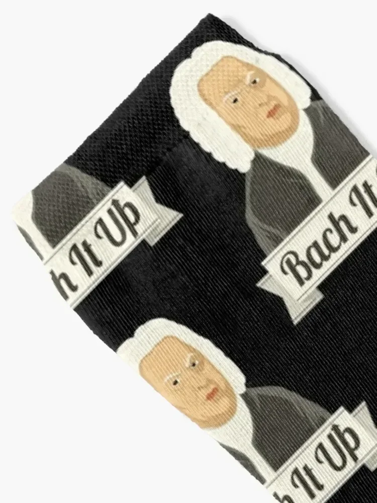 Funny Bach It Up Johann Sebastian Bach Composer print Socks heated football Ladies Socks Men's