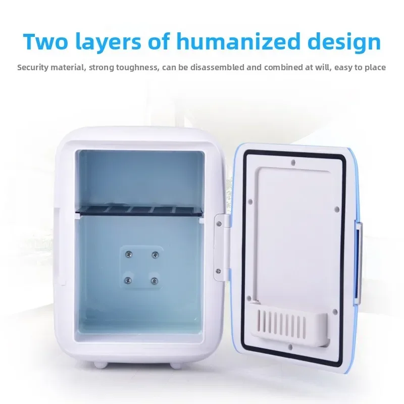 Portable Mini Car Refrigerator Electric Freezer with Compressor Dual Zone Beer Beverage Storage Cooling Heating