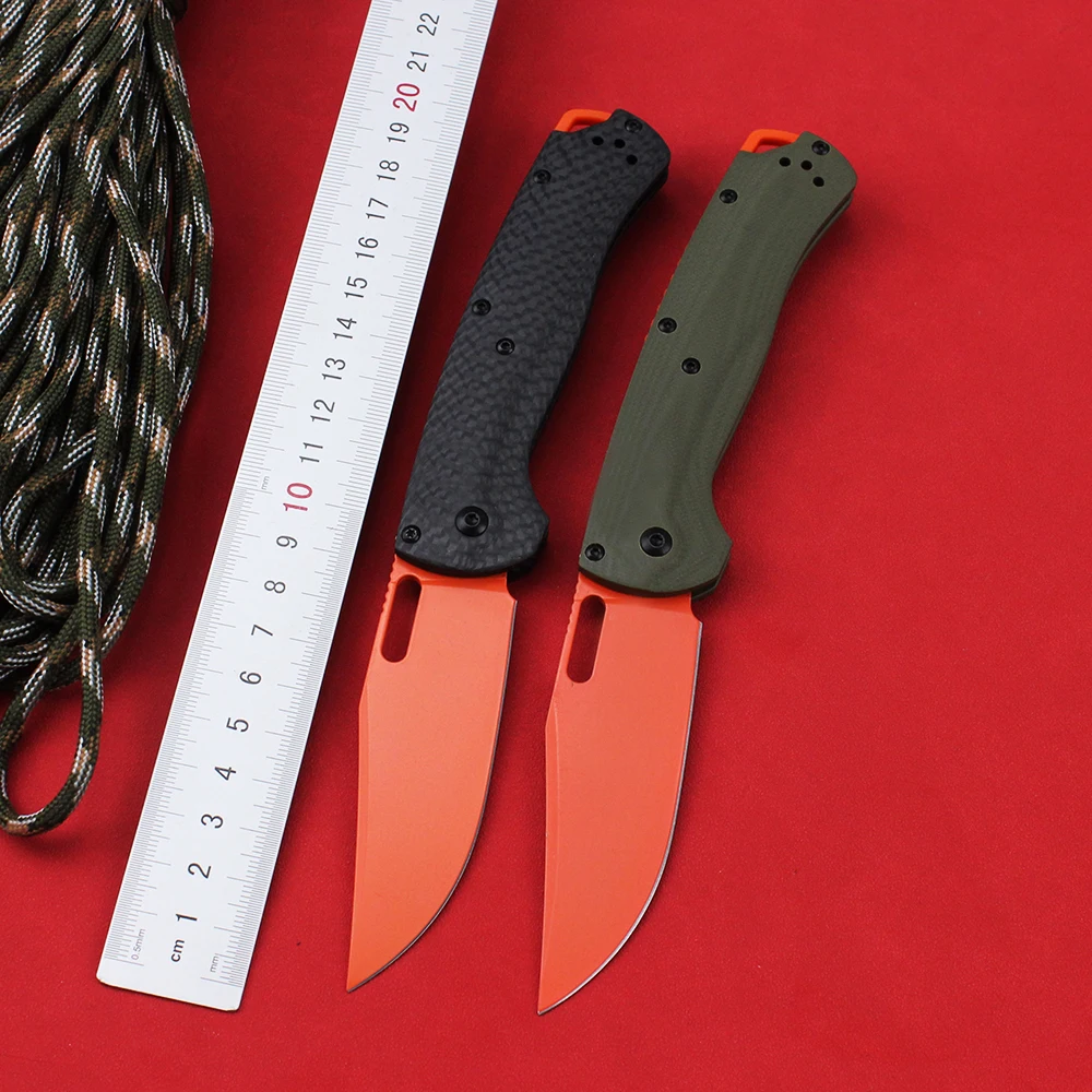 Outdoor BM 15535 Pocket Folding Knife Carbon Fiber/G10 Handle Survival Tools EDC Self Defense Pocketknives CPM-154 Blade Knife