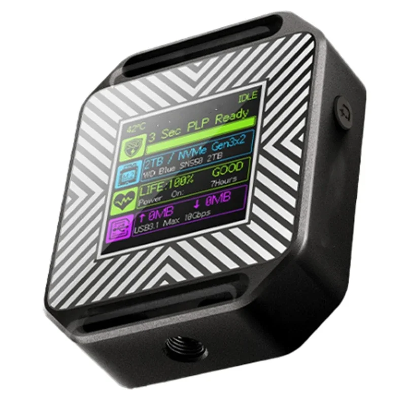 

Pocket 2230 M.2 Nvme SSD Enclosure With 1/4 Inch Screw Holes LCD Display USB Type-C 3.2 Gen2 10Gbps Photography Edition