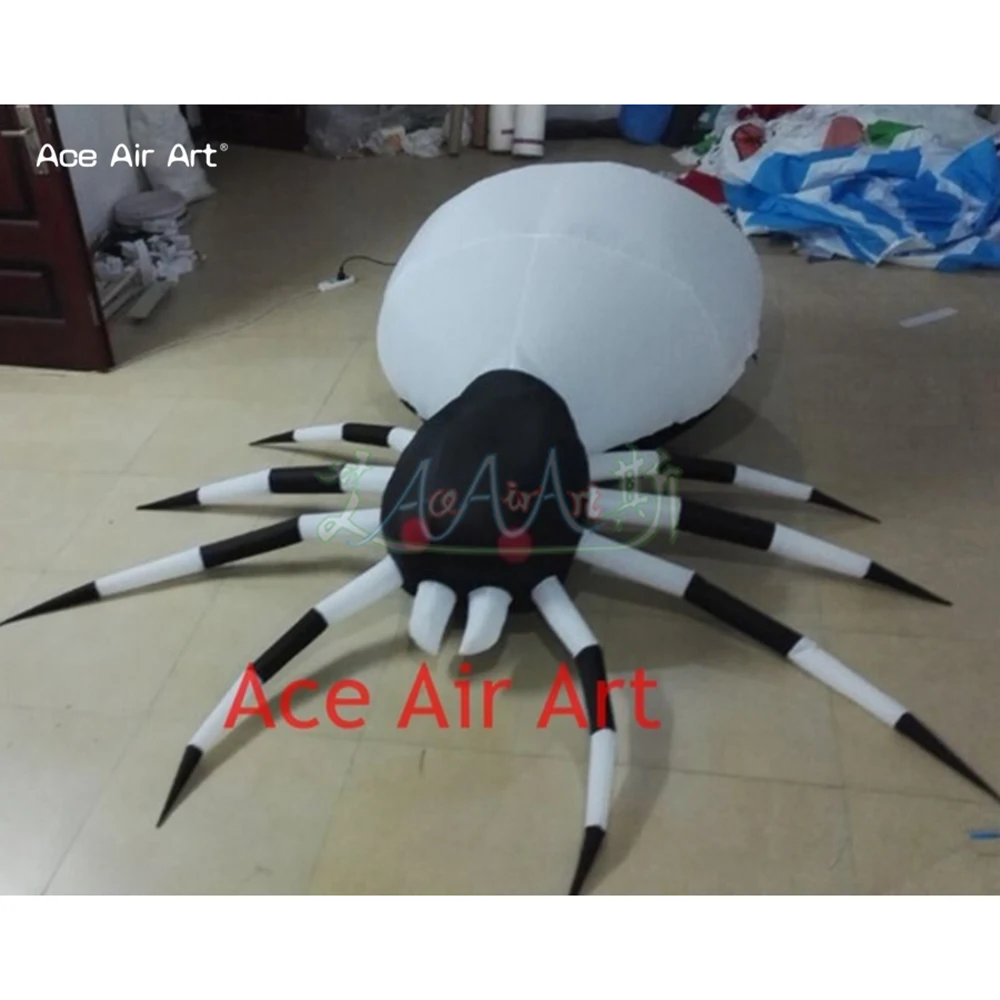 Inflatable Halloween Spider Replica Led Pop Up Spiders Model for Party Yard Decoration