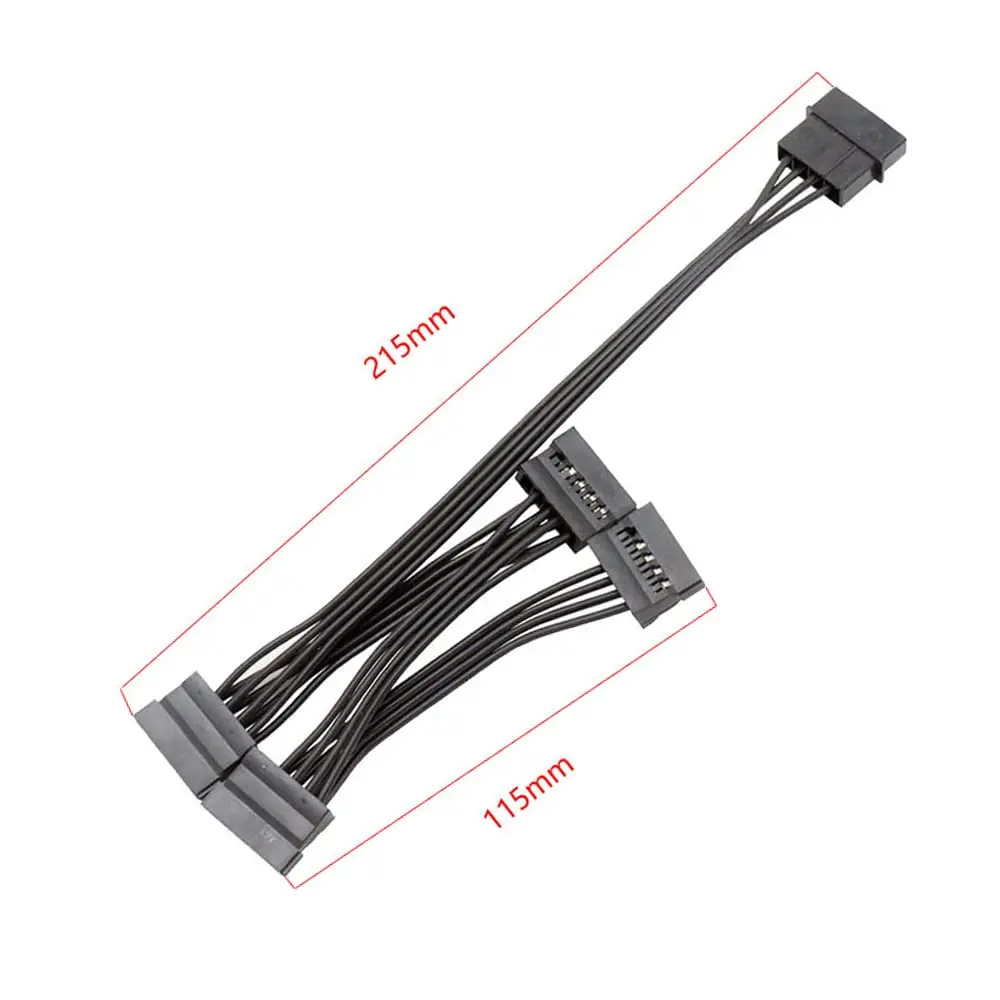 4 Pin Male to SATA Female Power Cable SATA Power Splitter Converter Adapter Cable Hard Drive HDD SSD Extension Cable