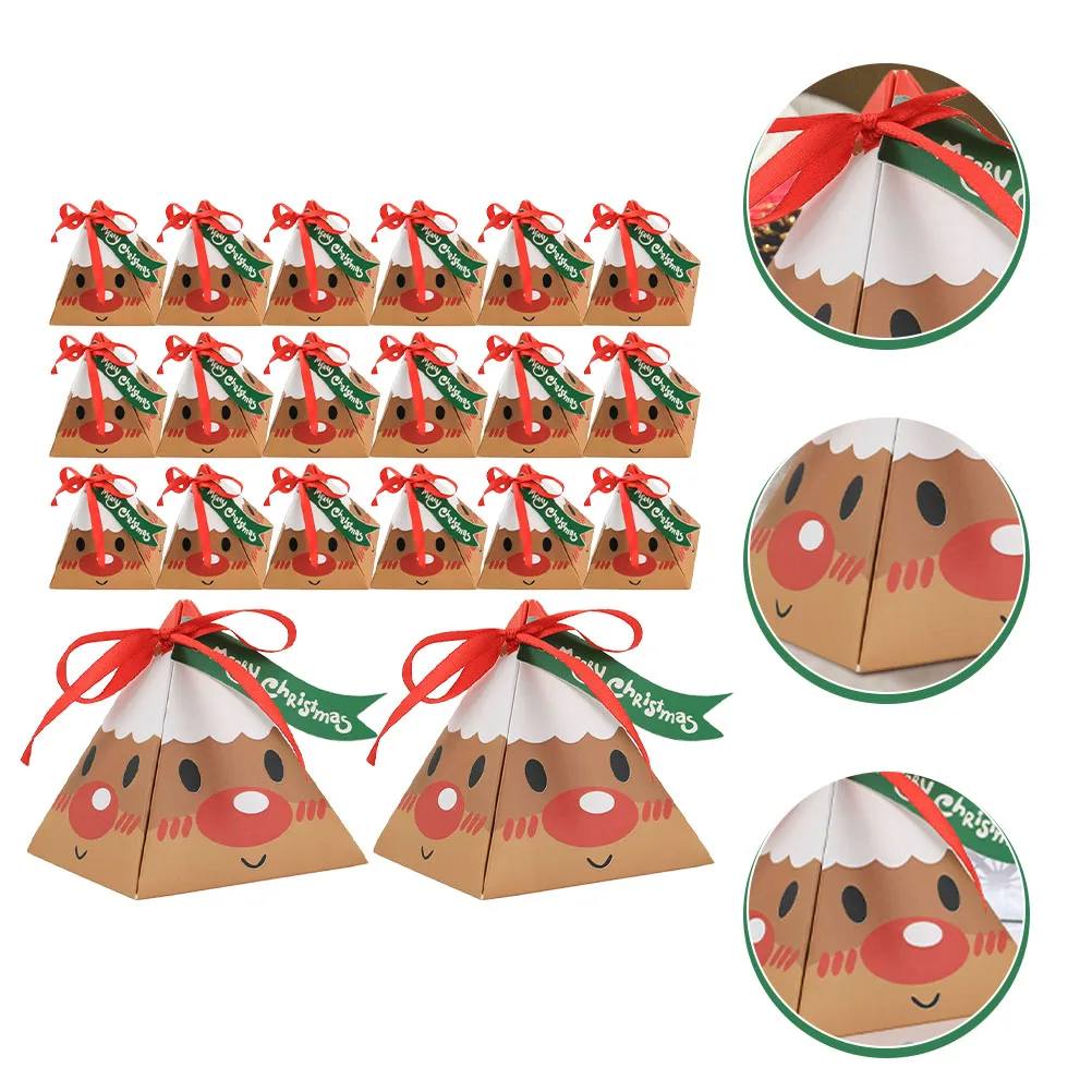 

50Pcs Christmas Party Favor Boxes Candy Gift Container Decorative Treat Boxes Christmas Supplies Party Favors Bag