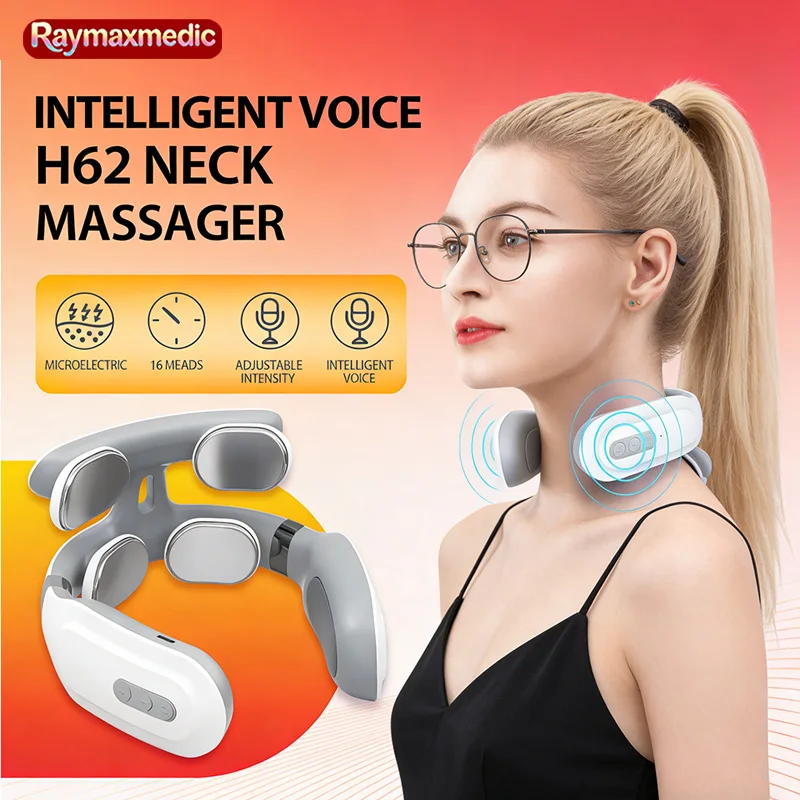 Raymax Smart Back Neck Massager Electric TENS Pulse Cervical Muscle Massage Wireless Shoulder Health Care H99 JT88 H808 Device