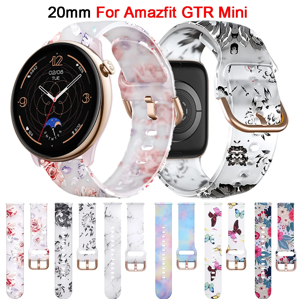 

Ремешок силиконовый для Amazfit GTR Mini/42 мм, сменный спортивный браслет для смарт-часов GTS 4 2 Mini, 20 мм