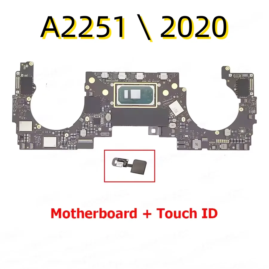 

A2251 Original Laptop Logic Board for Macbook Pro Retina 13 ''A2251 Motherboard 820-01949-A i5 i7 Early 2020 Year EMC 3348