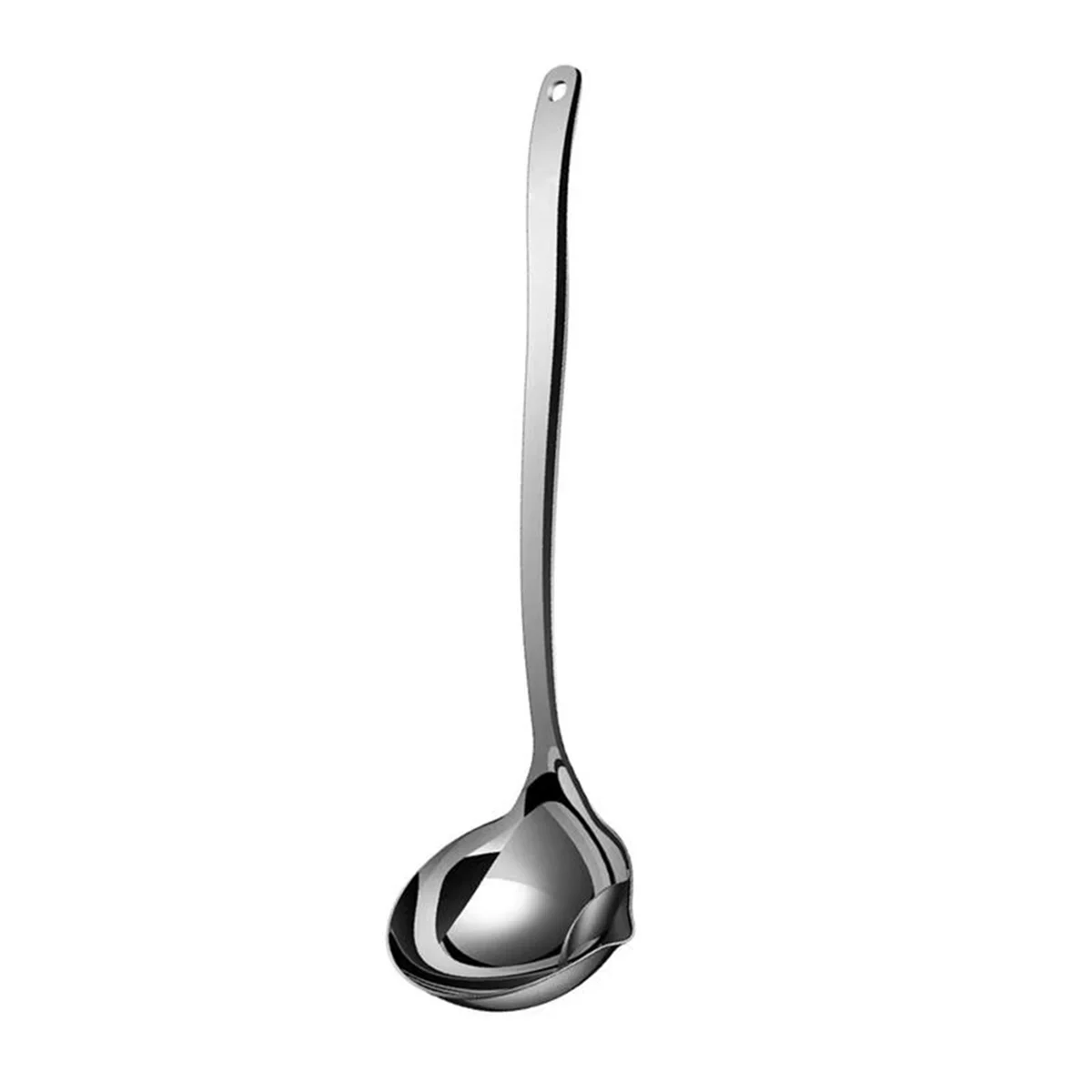 A71Z Oil Separator Soup Ladle Stainless Steel Grease Trap Long Spoon Soup Colander for Cooking Kitchen Accessory for Hot Pot