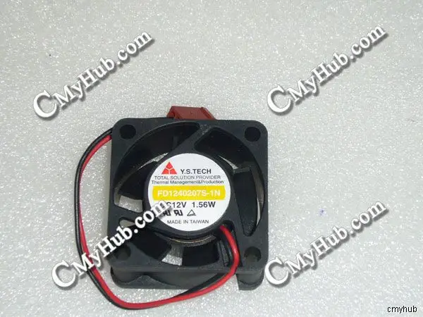 For Y.S.TECH FD1240207S-1N DC12V 1.56W 4020 4CM 40MM 40X40X20MM 2pin Cooling Fan FD1240207S-1N