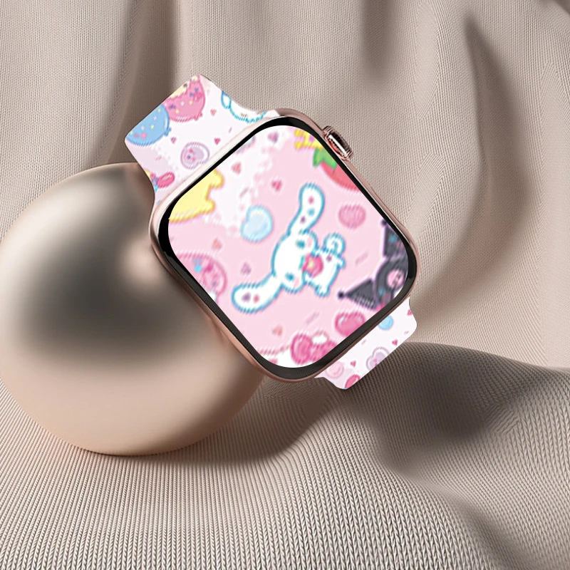 

Sanrio Print Strap for iWatch11 10 9 8 Silicone Band Replaceable Bracelet for Apple Watch 46mm 44mm 42mm 41mm 38mm Watchband