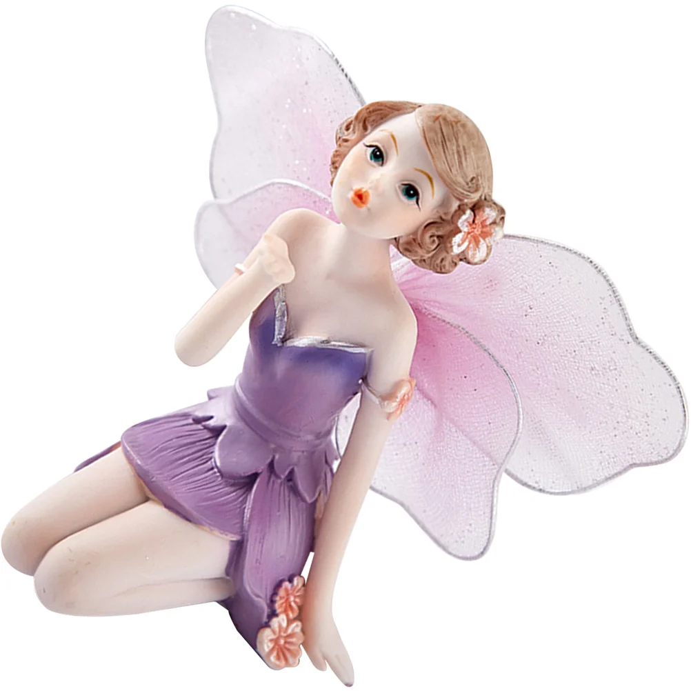 

Resin Statue Flower Fairy Artistic Desktop Decoration for Home Office Garden Indoor Outdoor Space Use Flower Fairy Figurines