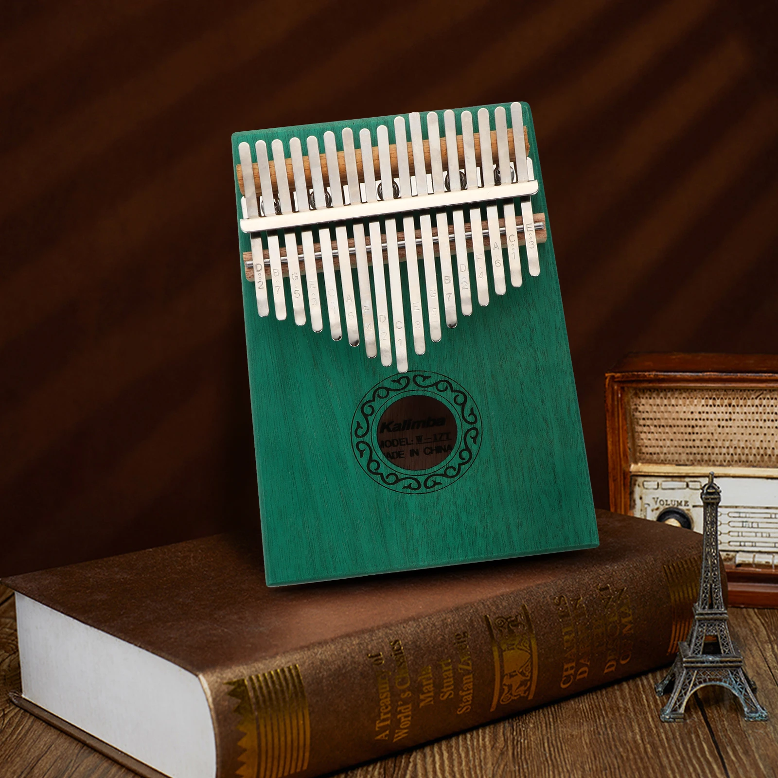 

1 set Portable Kalimba Thumb Piano Beginners Finger Musical Instrument Kids Retro Style Child Green Mini Introductory Gifts