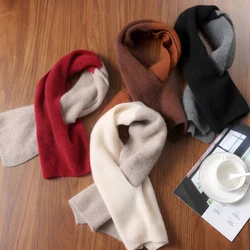 Autumn And Winter Wool Knitted Wool Scarf For Men And Women Thickened Warm Cross-Perforated Cashmere Scarf