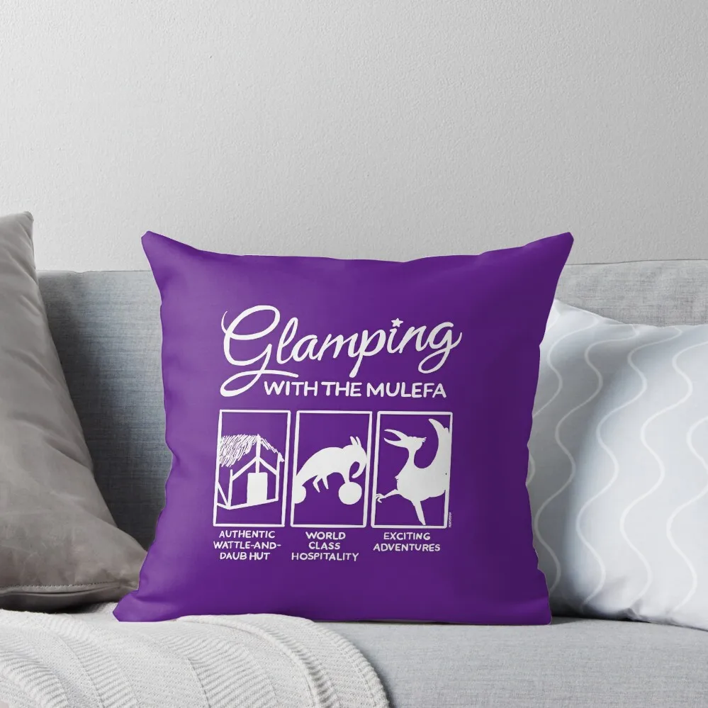 Glamping with the Mulefa Throw Pillow Decorative Pillow Covers For Sofa Pillowcases pillow