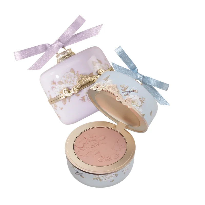 HXL Blush Classical Rouge, Light and Transparent, Easy to Smudges, Novice Plum Milk Tea Powder