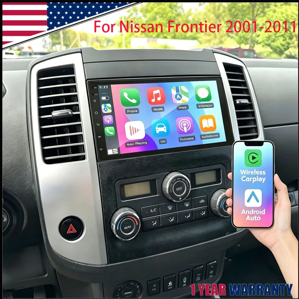 

7 inch Android 15 Car Touch Stereo Radio 2+64G Wireless Carplay GPS Bluetooth WiFi Bluetooth FM/RDS For Nissan Frontier 2001-2011 Juke 2010-2011 Car Accessories