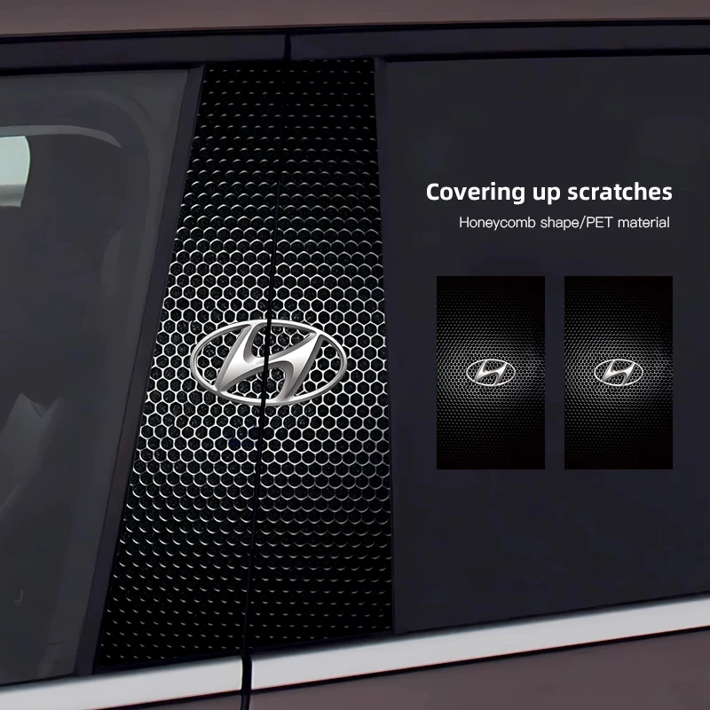 شعار السيارة مركز عمود ملصق السيارات الباب ملصقات الزخرفية لشركة هيونداي جينيسيس N-LINE I10 I20 I30 I40 IX20 IX35 كونا جيتز