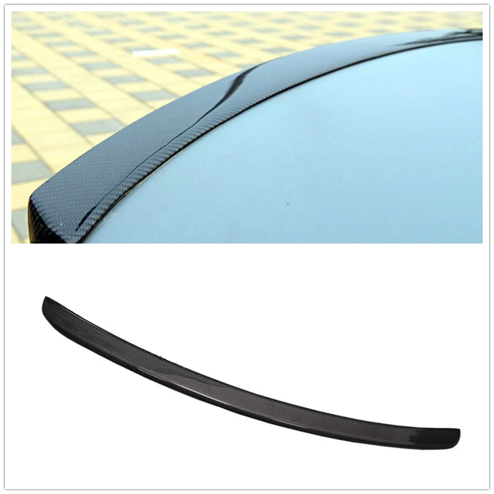 

Carbon Fiber Rear Trunk Spoiler Wing Tailgate Decklid Lid Splitter Lip Flap Trim S Style For Audi A4 B8 4-Door Sedan 2009-2012