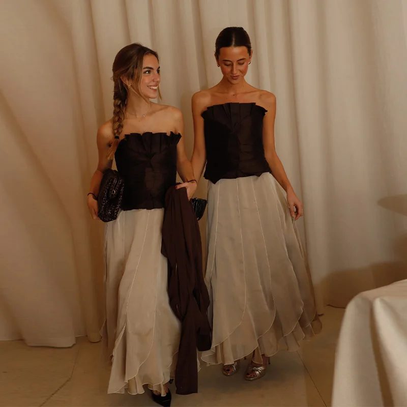 

Изысканная романтическая юбка в стиле ретро, стильная прозрачная шикарная струящаяся женская макси-юбка, вечерние повседневные элегантные женские шикарные повседневные наряды