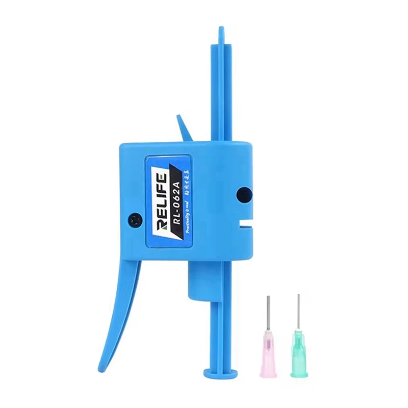 M11K-RELIFE RL-062A Manual Glue Gun 10Cc Flux Dispenser Solder Oil Solder Paste UV Needle Booster Universal Push Tool