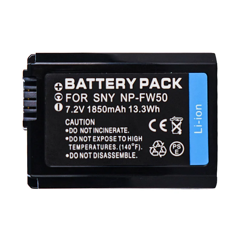 4PCS 1850mAh 7.2V NP-FW50 Battery+LED USB Dual Charger for Sony A6400 A6000 A6300 A7M2 R2 ZVE10 Camera Battery