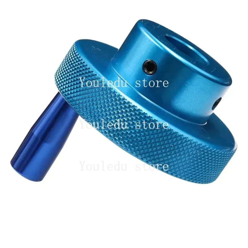 1PC Blue Aluminum Alloy Mini Handwheel For Lathe/Miller Mechanical Hand Wheel Automation Equipment Parts CNC Lathe Processing