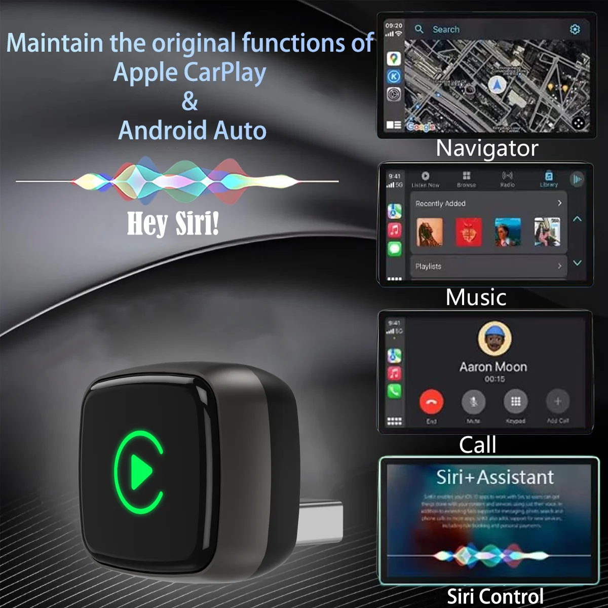 Wireless CarPlay Adapter for A - Travel Plug Type C recension och pris