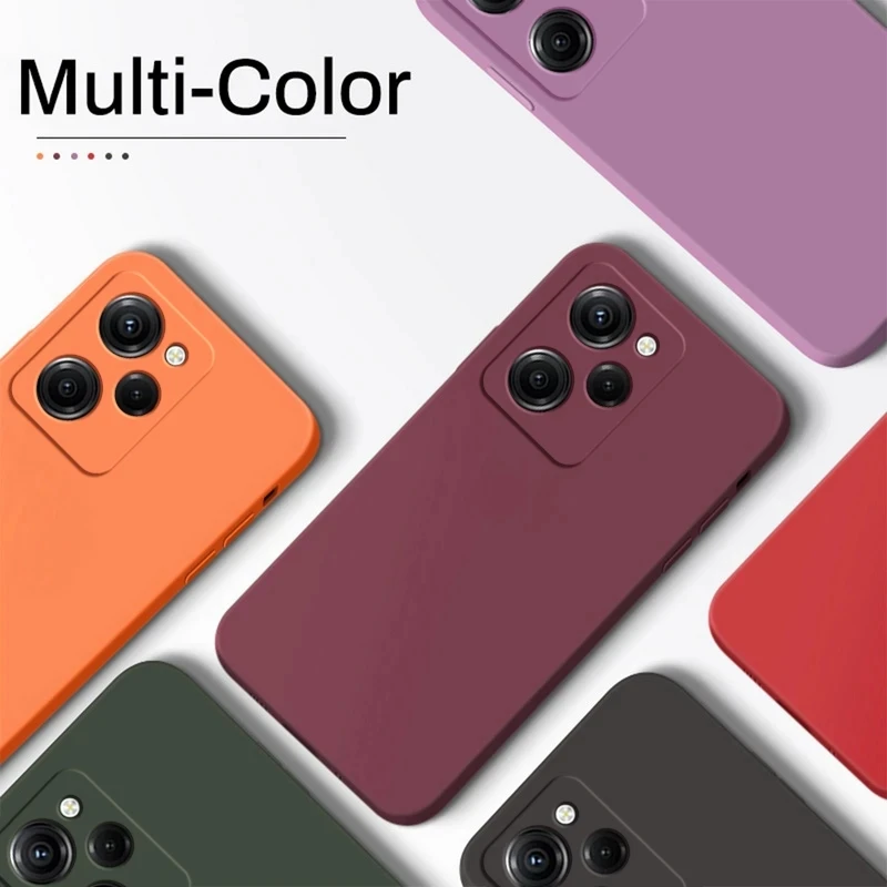 الأصلي مربع السائل سيليكون الحال بالنسبة شاومي Poco X5 Pocox5 Poco X5pro X 5 برو 5 جرام غطاء مقاوم للصدمات ل Poco X5 برو الهاتف